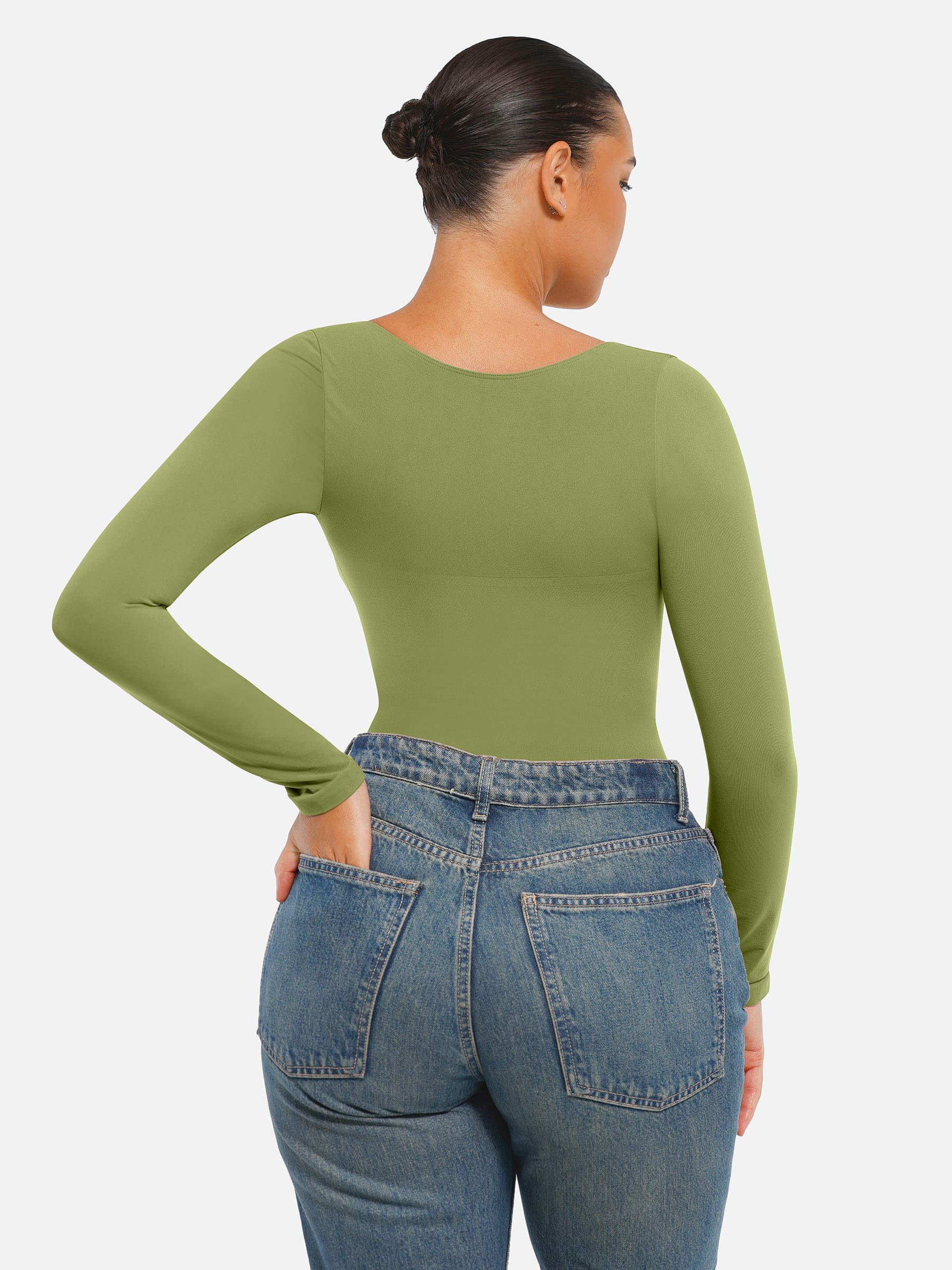 MyCurve Seamless Long Sleeve Tummy Control Thong Bodysuit