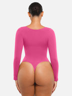 MyCurve Seamless Long Sleeve Tummy Control Thong Bodysuit