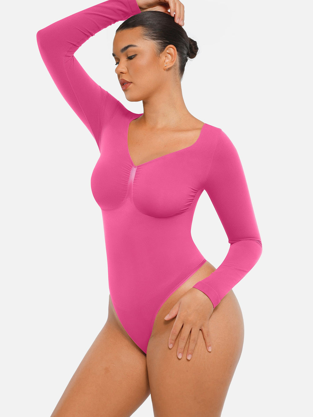 MyCurve Seamless Long Sleeve Tummy Control Thong Bodysuit