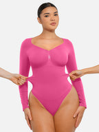 MyCurve Seamless Long Sleeve Tummy Control Thong Bodysuit