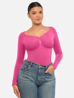 MyCurve Seamless Long Sleeve Tummy Control Thong Bodysuit