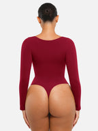 MyCurve Seamless Long Sleeve Tummy Control Thong Bodysuit