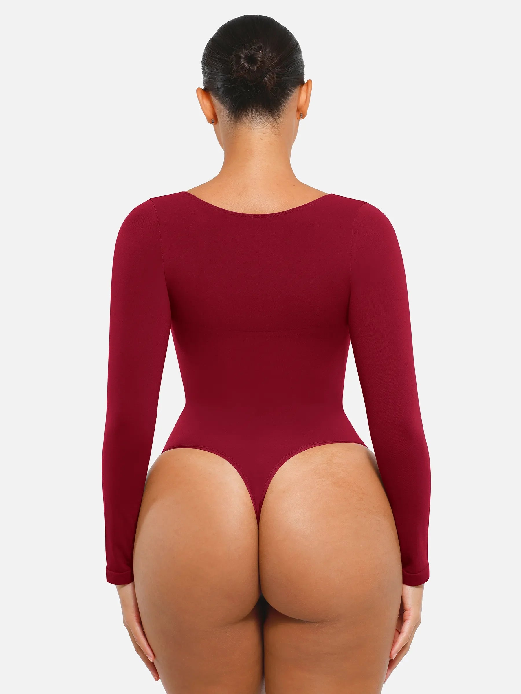 MyCurve Seamless Long Sleeve Tummy Control Thong Bodysuit