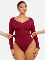 MyCurve Seamless Long Sleeve Tummy Control Thong Bodysuit