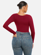 MyCurve Seamless Long Sleeve Tummy Control Thong Bodysuit