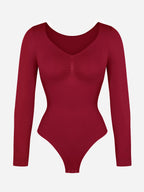 MyCurve Seamless Long Sleeve Tummy Control Thong Bodysuit