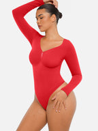 MyCurve Seamless Long Sleeve Tummy Control Thong Bodysuit