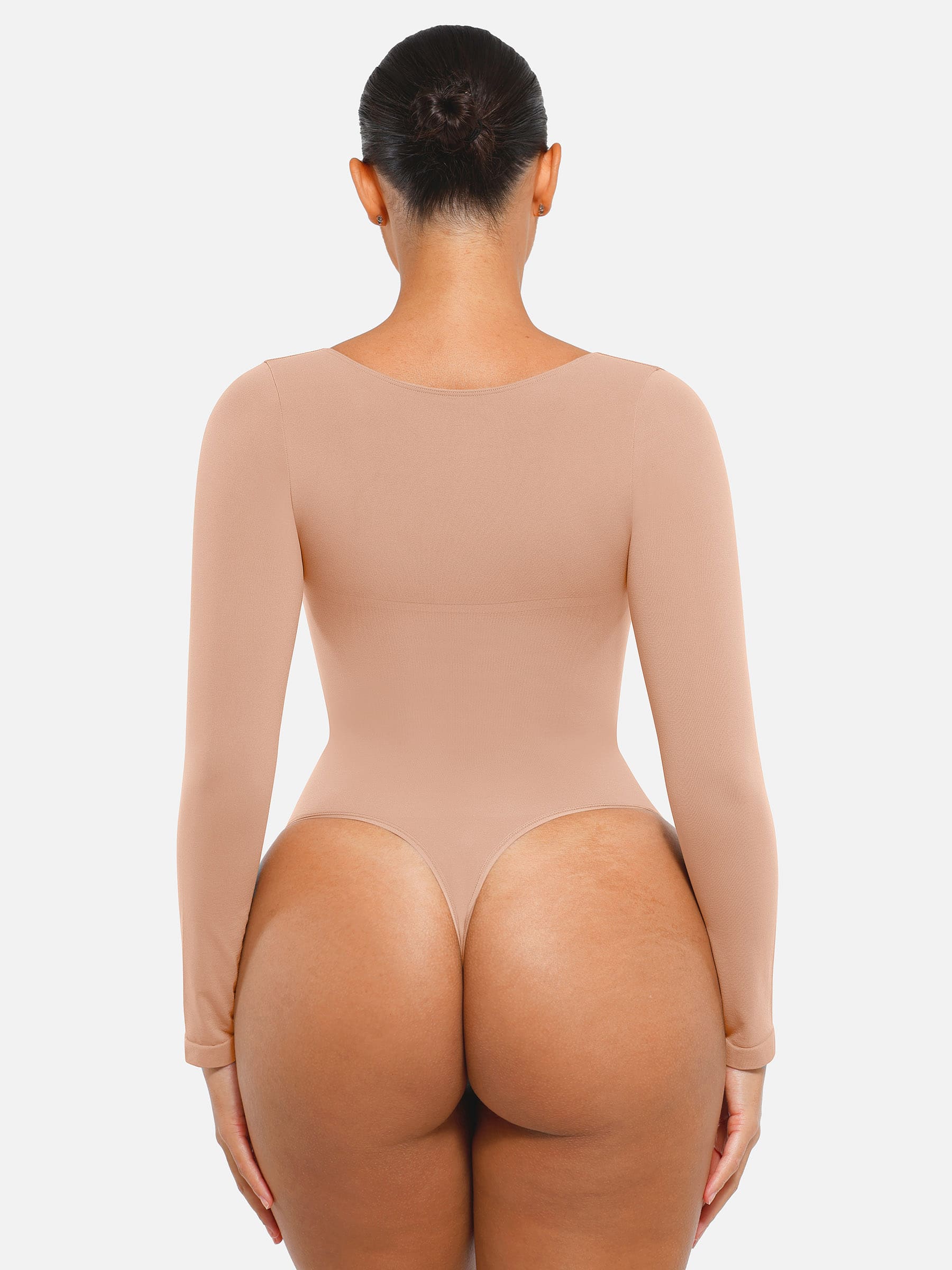 MyCurve Seamless Long Sleeve Tummy Control Thong Bodysuit