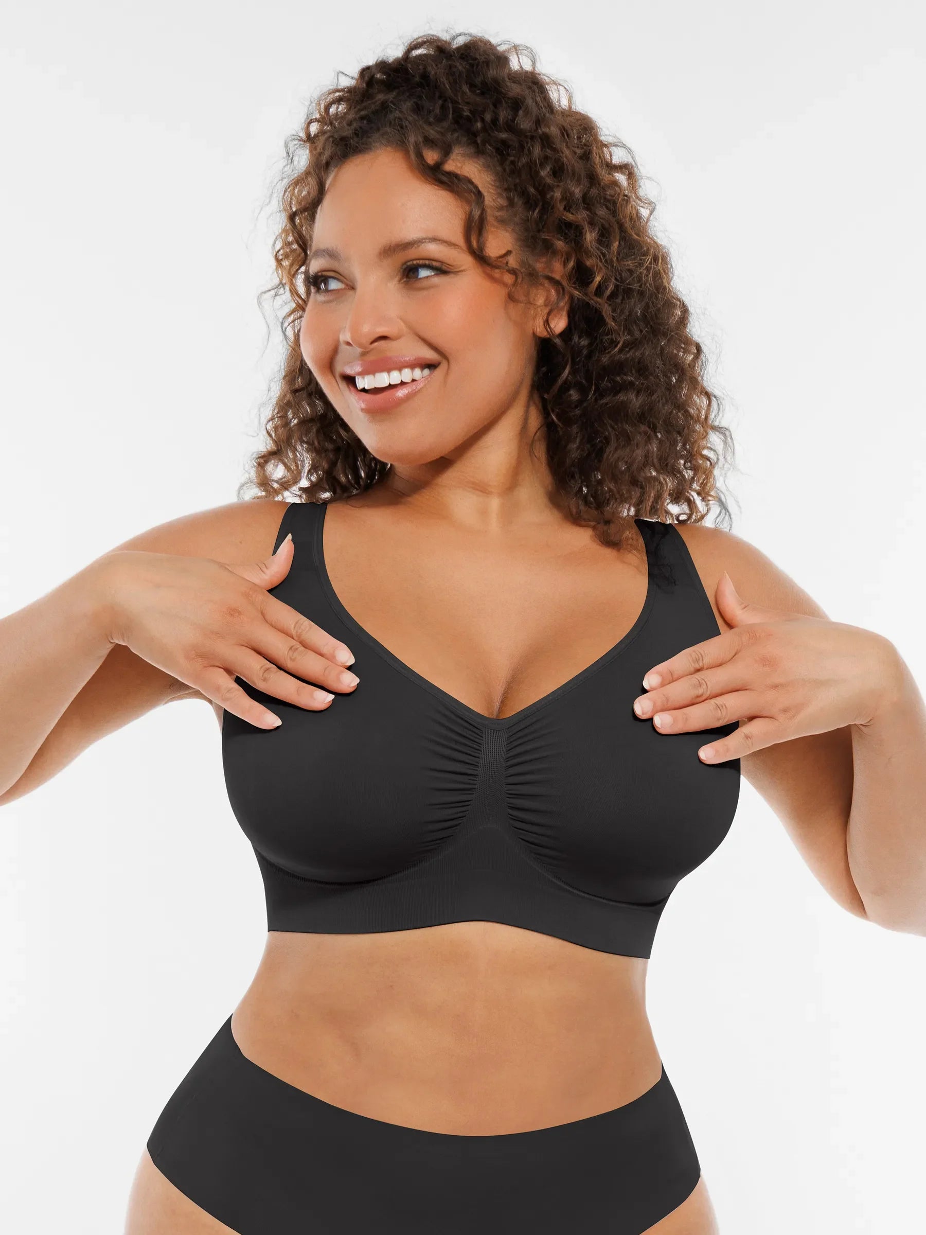 Conjunto de sujetadores de uso diario con tirantes anchos y sin aros MyCurve