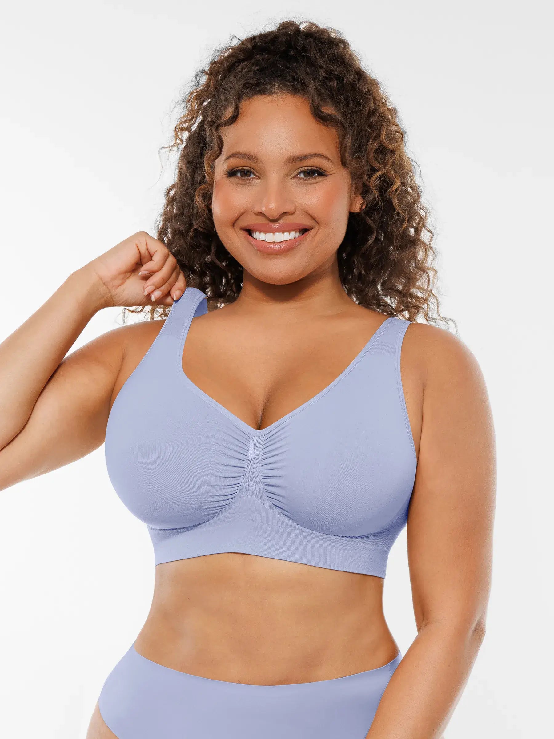 Conjunto de sujetadores de uso diario con tirantes anchos y sin aros MyCurve