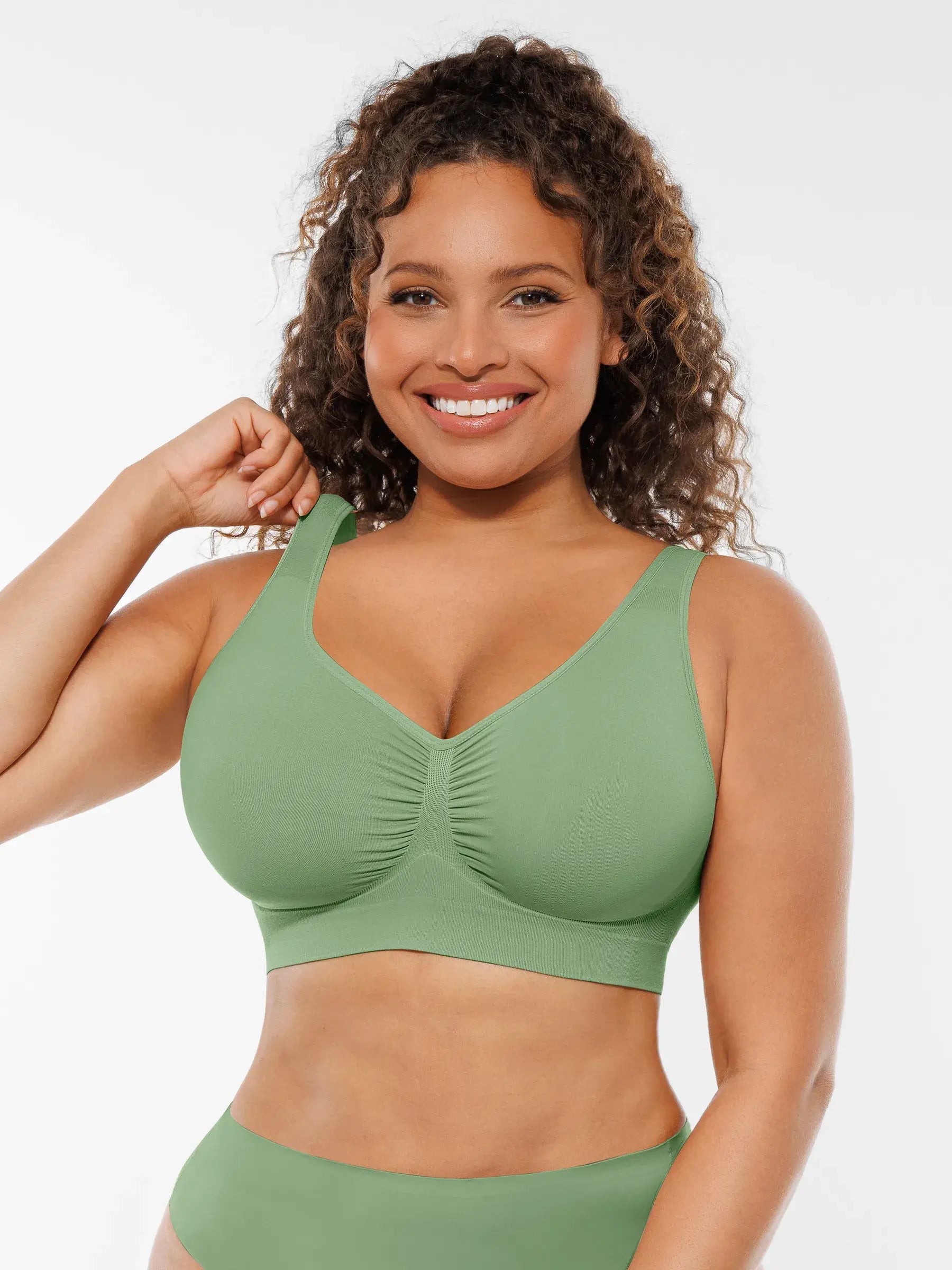 Conjunto de sujetadores de uso diario con tirantes anchos y sin aros MyCurve