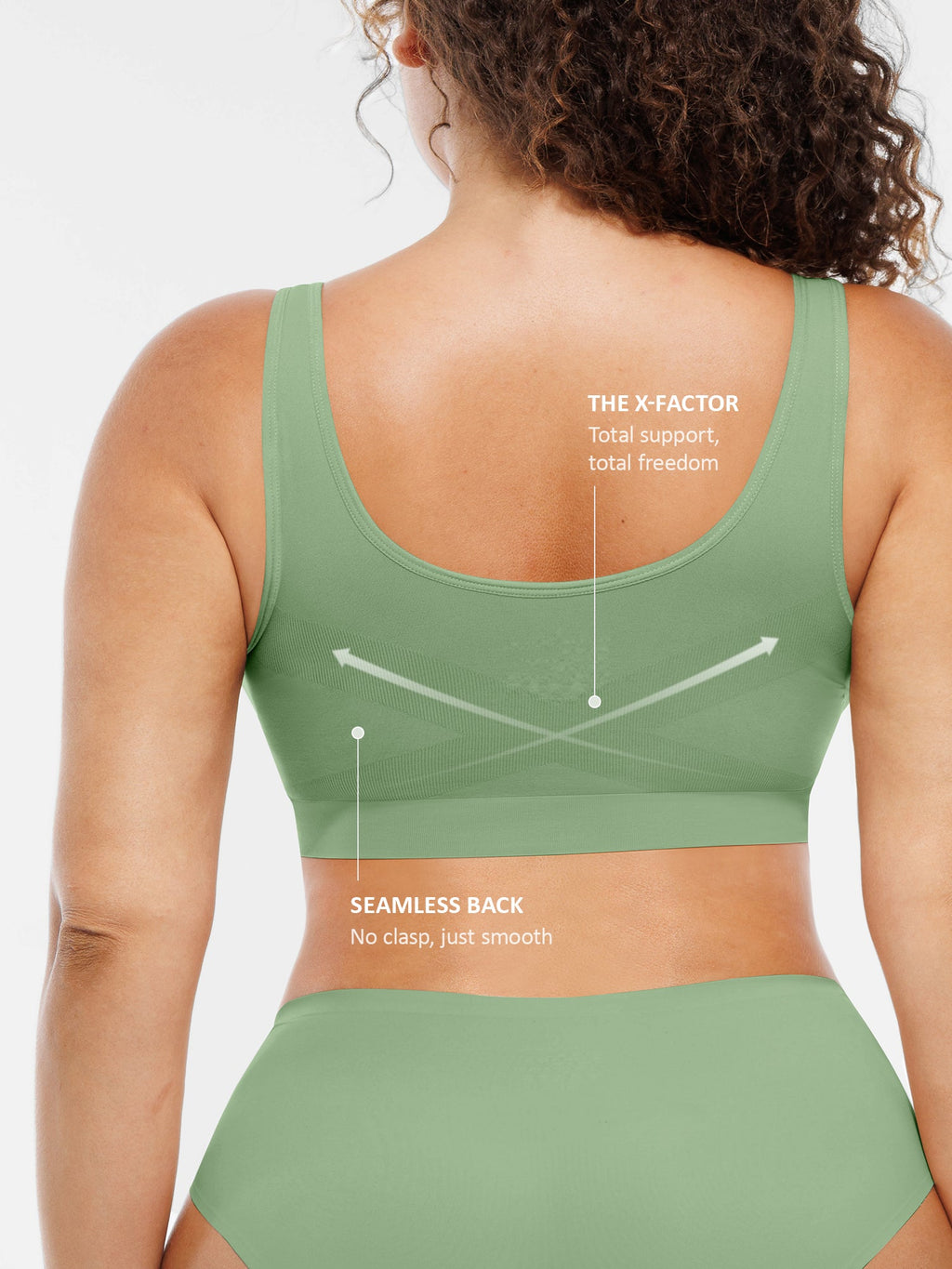Conjunto de sujetadores de uso diario con tirantes anchos y sin aros MyCurve