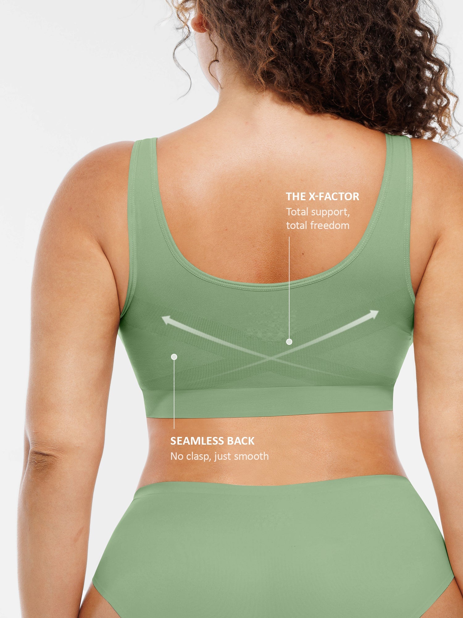 Conjunto de sujetadores de uso diario con tirantes anchos y sin aros MyCurve