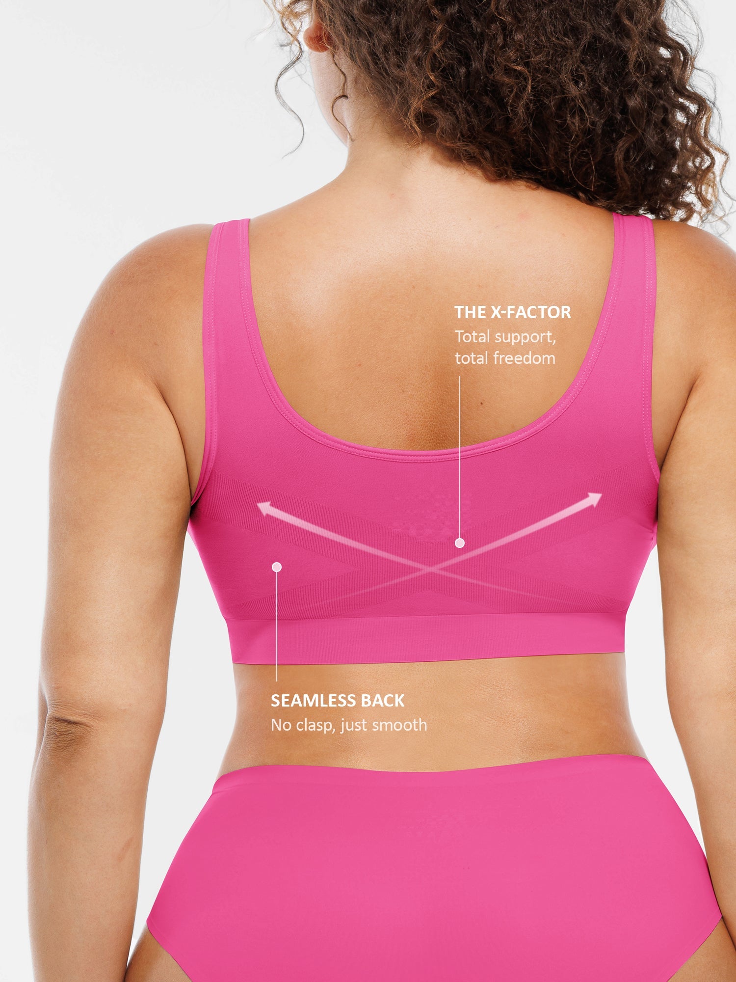 Conjunto de sujetadores de uso diario con tirantes anchos y sin aros MyCurve