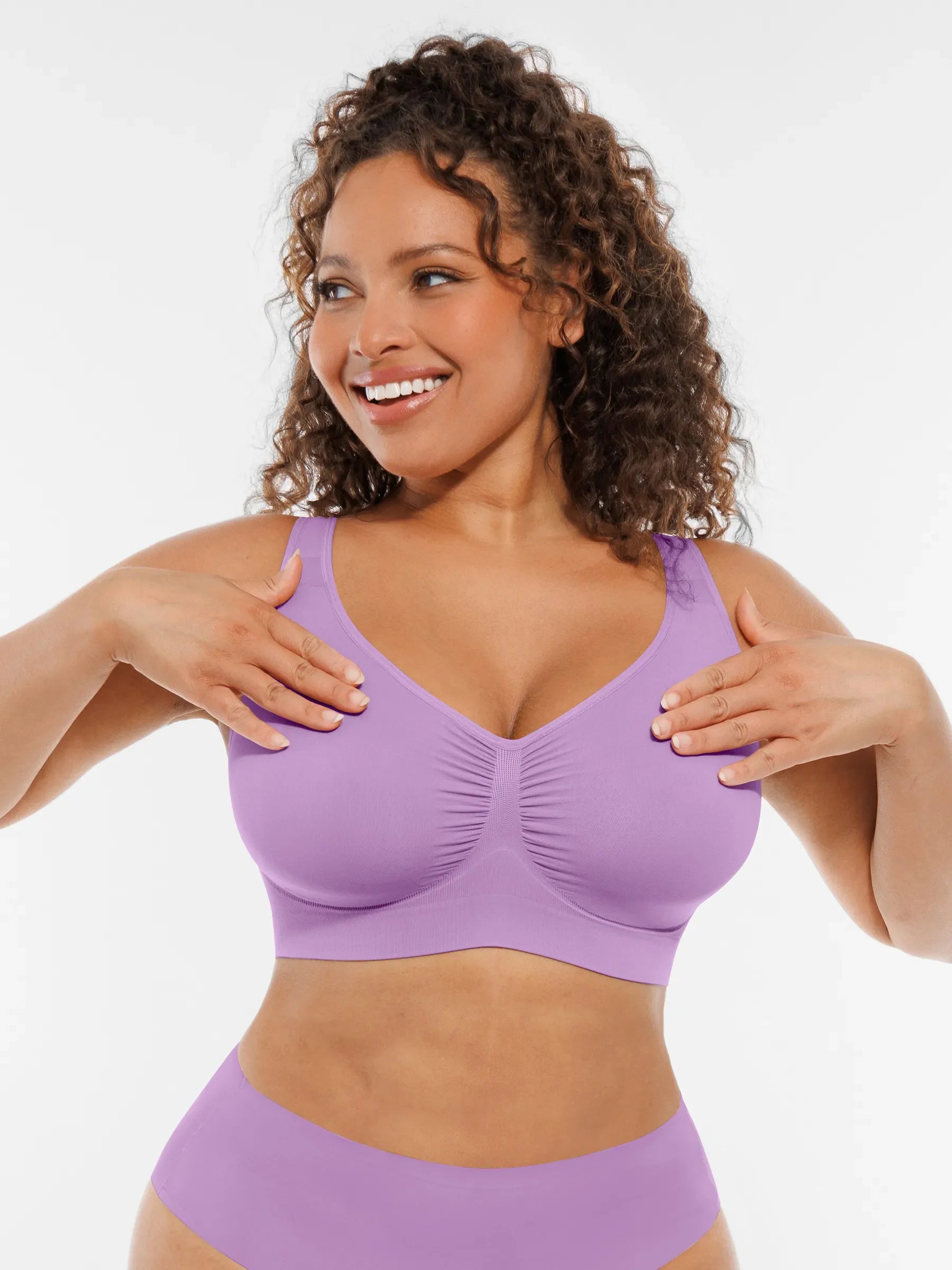 Conjunto de sujetadores de uso diario con tirantes anchos y sin aros MyCurve