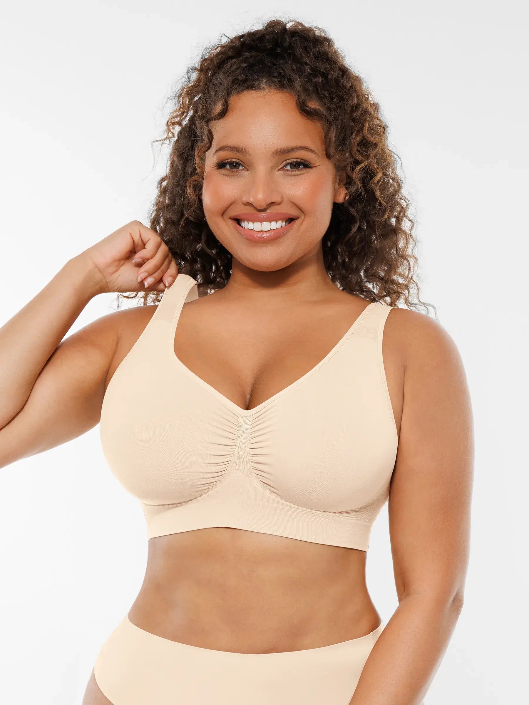 Conjunto de sujetadores de uso diario con tirantes anchos y sin aros MyCurve