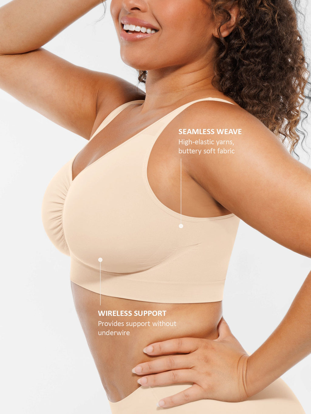 Soutien-gorge MyCurve sans armatures, couvrance totale, sans coutures