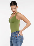 Body de tanga con escote de diamante moldeador sin costuras MyCurve