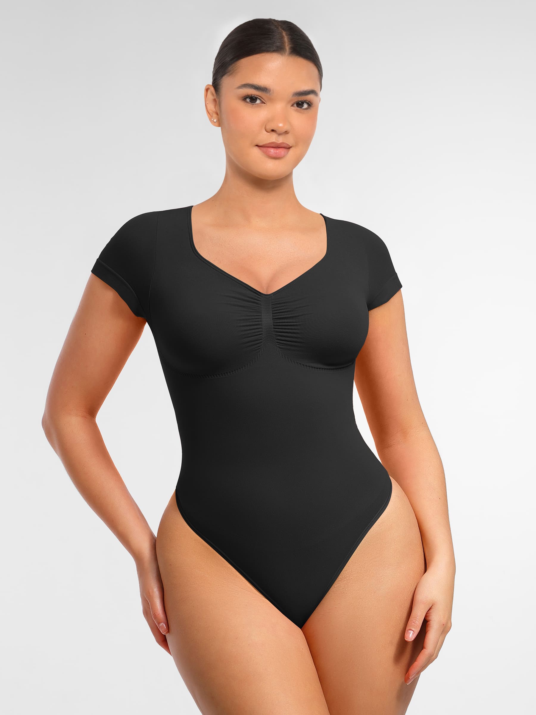 MyCurve Tummy Control Seamless Short-Sleeve Bodysuit