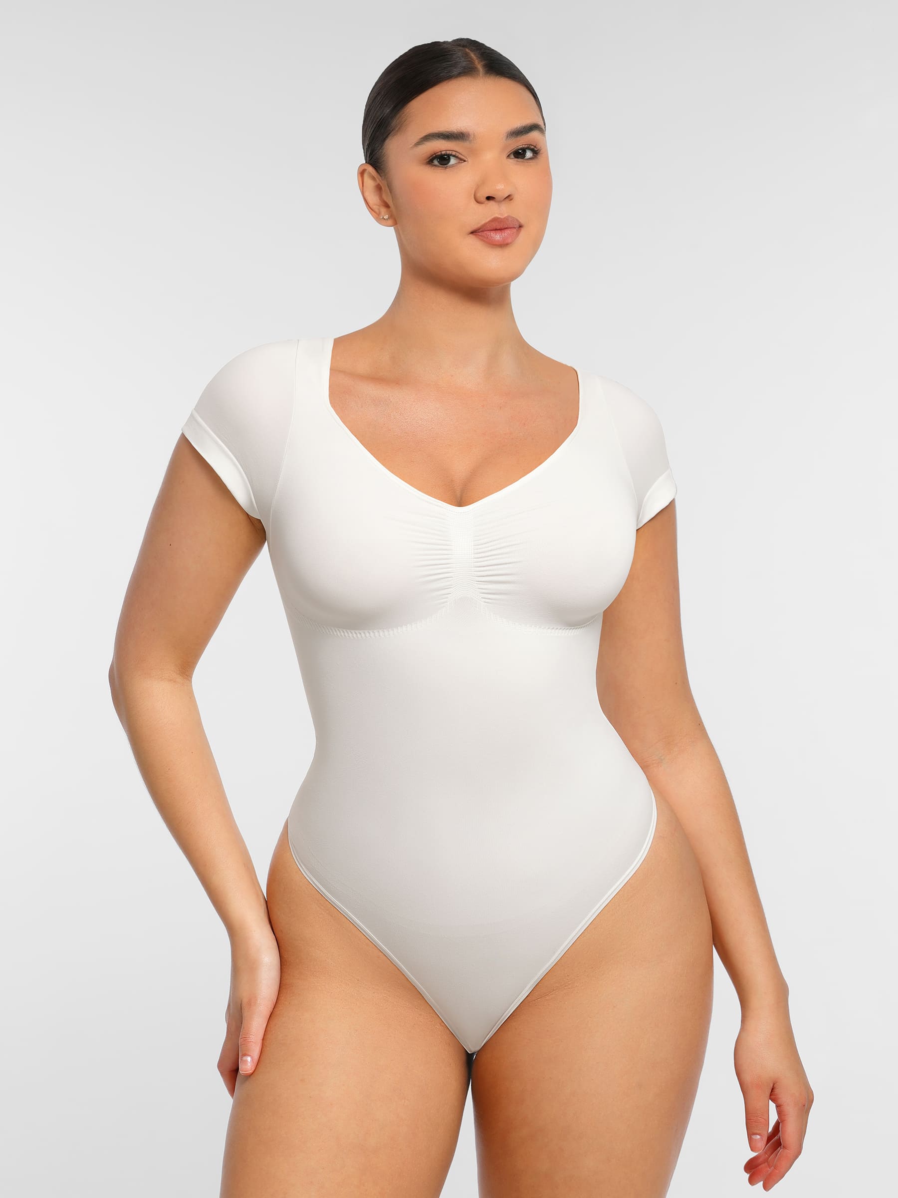 MyCurve Tummy Control Seamless Short-Sleeve Bodysuit