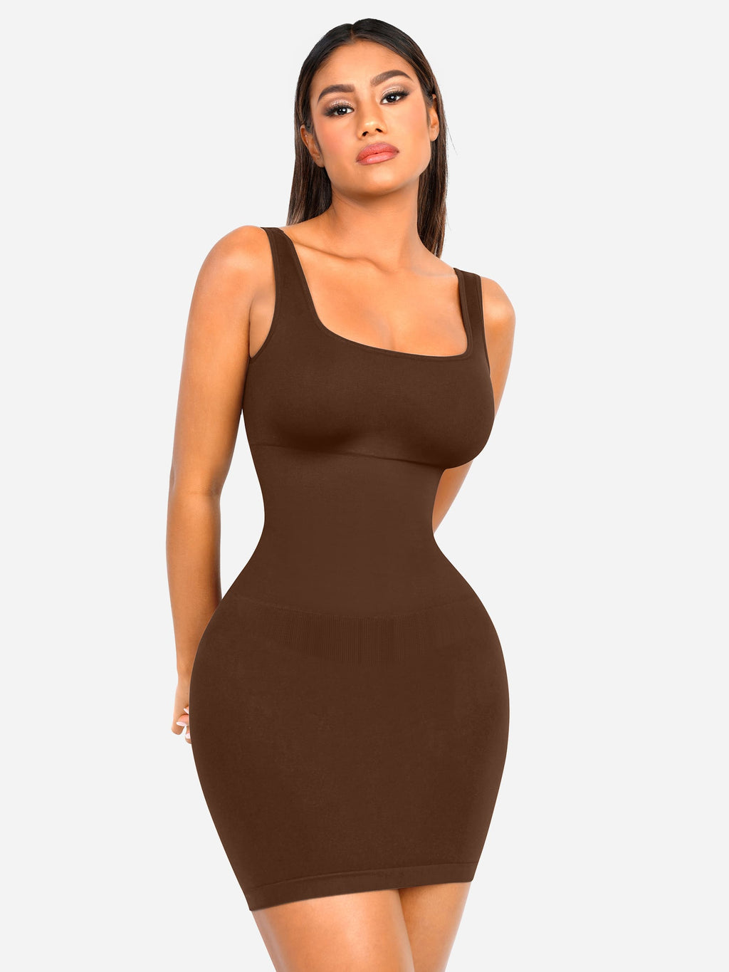 MyCurve Seamless Square Neck Shaping Dress