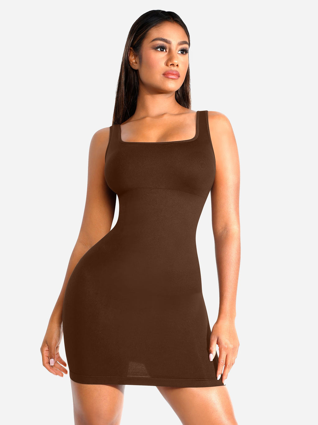 MyCurve Seamless Square Neck Shaping Dress