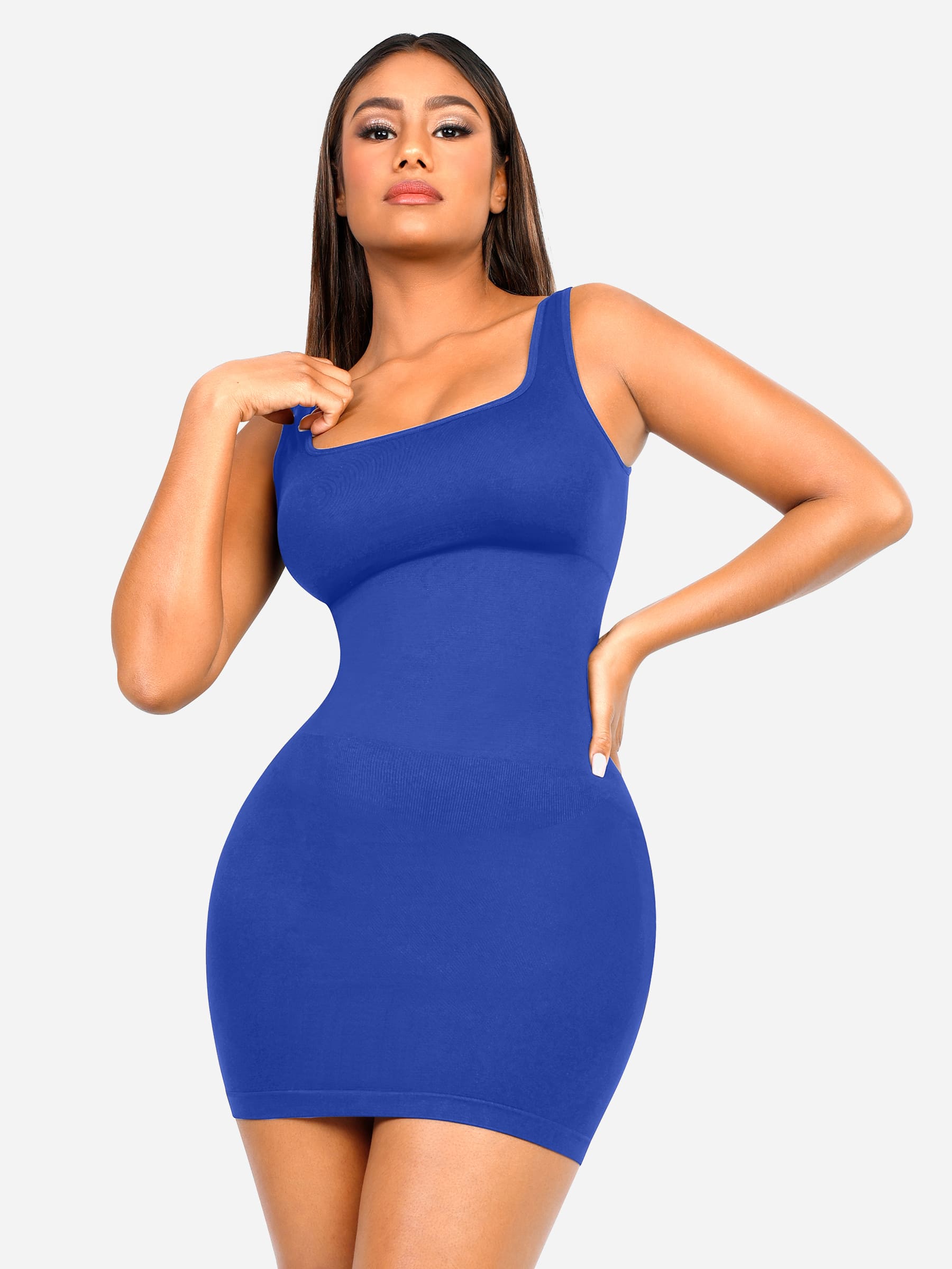 MyCurve Seamless Square Neck Shaping Dress