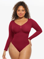 MyCurve Seamless Supportive Long Sleeve Tummy Control Bodysuit
