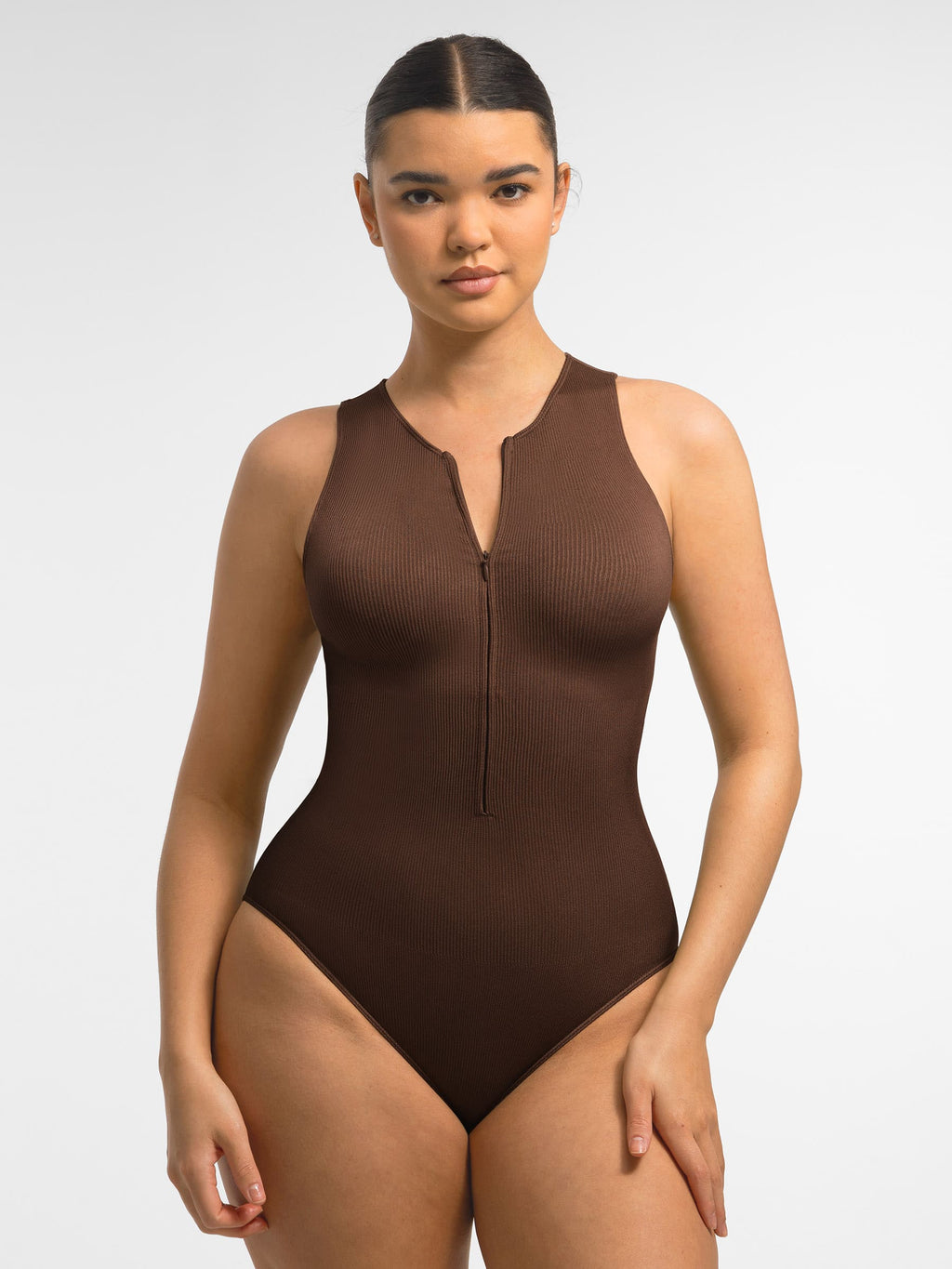 MyCurve Tummy-Shaping Seamless Zipper Bodysuit