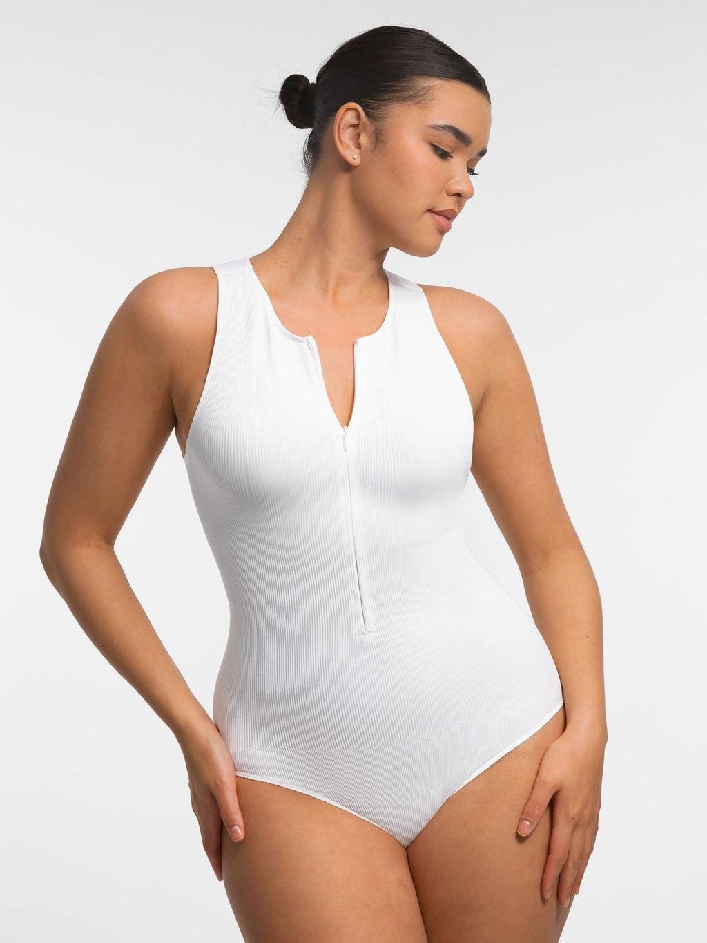 MyCurve Tummy-Shaping Seamless Zipper Bodysuit
