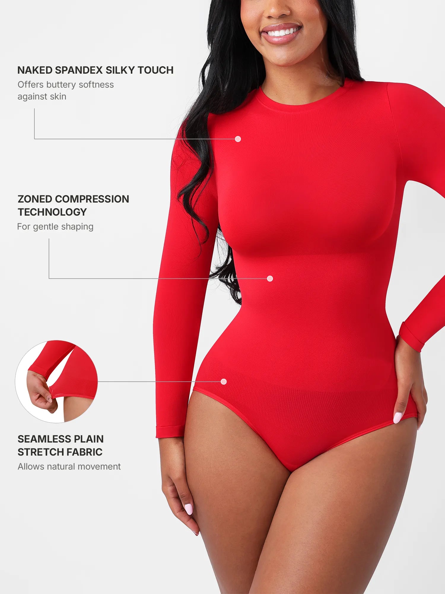 MyCurve Seamless Ultra-Soft Crew Neck Bodysuit
