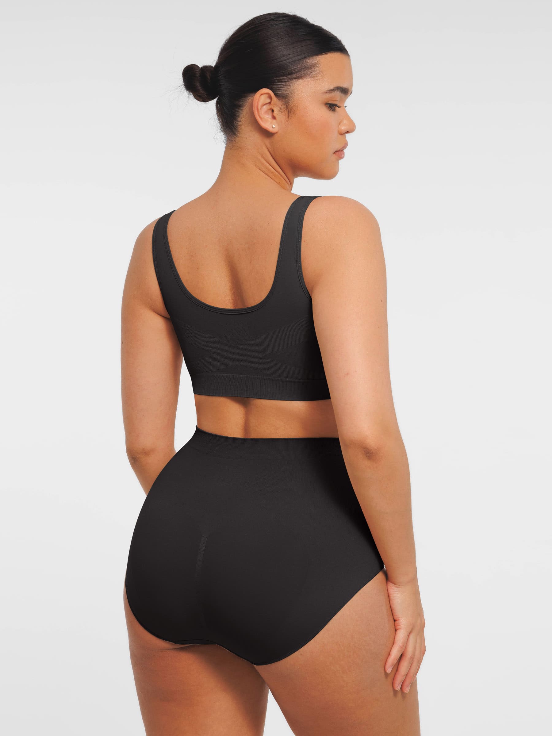 Conjunto de sujetador de tirantes anchos sin costuras y braguita moldeadora de abdomen sin costuras MyCurve