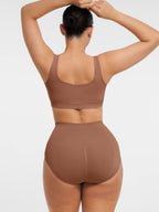 Conjunto de sujetador de tirantes anchos sin costuras y braguita moldeadora de abdomen sin costuras MyCurve