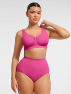 Conjunto de sujetador de tirantes anchos sin costuras y braguita moldeadora de abdomen sin costuras MyCurve