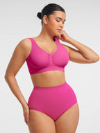 Conjunto de sujetador de tirantes anchos sin costuras y braguita moldeadora de abdomen sin costuras MyCurve