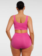 Conjunto de sujetador de tirantes anchos sin costuras y braguita moldeadora de abdomen sin costuras MyCurve