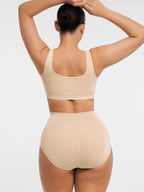 Conjunto de sujetador de tirantes anchos sin costuras y braguita moldeadora de abdomen sin costuras MyCurve
