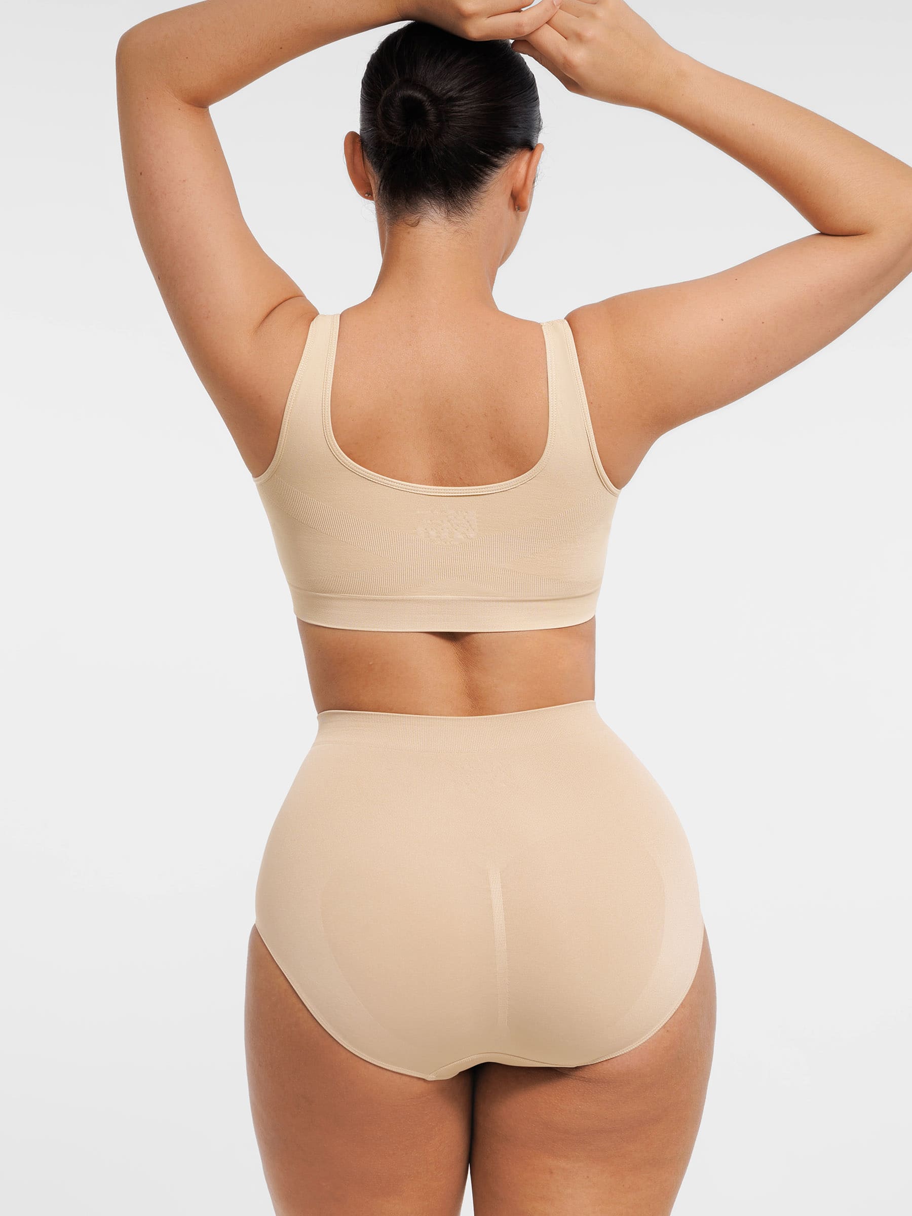 Conjunto de sujetador de tirantes anchos sin costuras y braguita moldeadora de abdomen sin costuras MyCurve