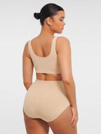Conjunto de sujetador de tirantes anchos sin costuras y braguita moldeadora de abdomen sin costuras MyCurve