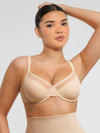 MyCurve Sheer Mesh Full Coverage Unpadded Underwire Bra
