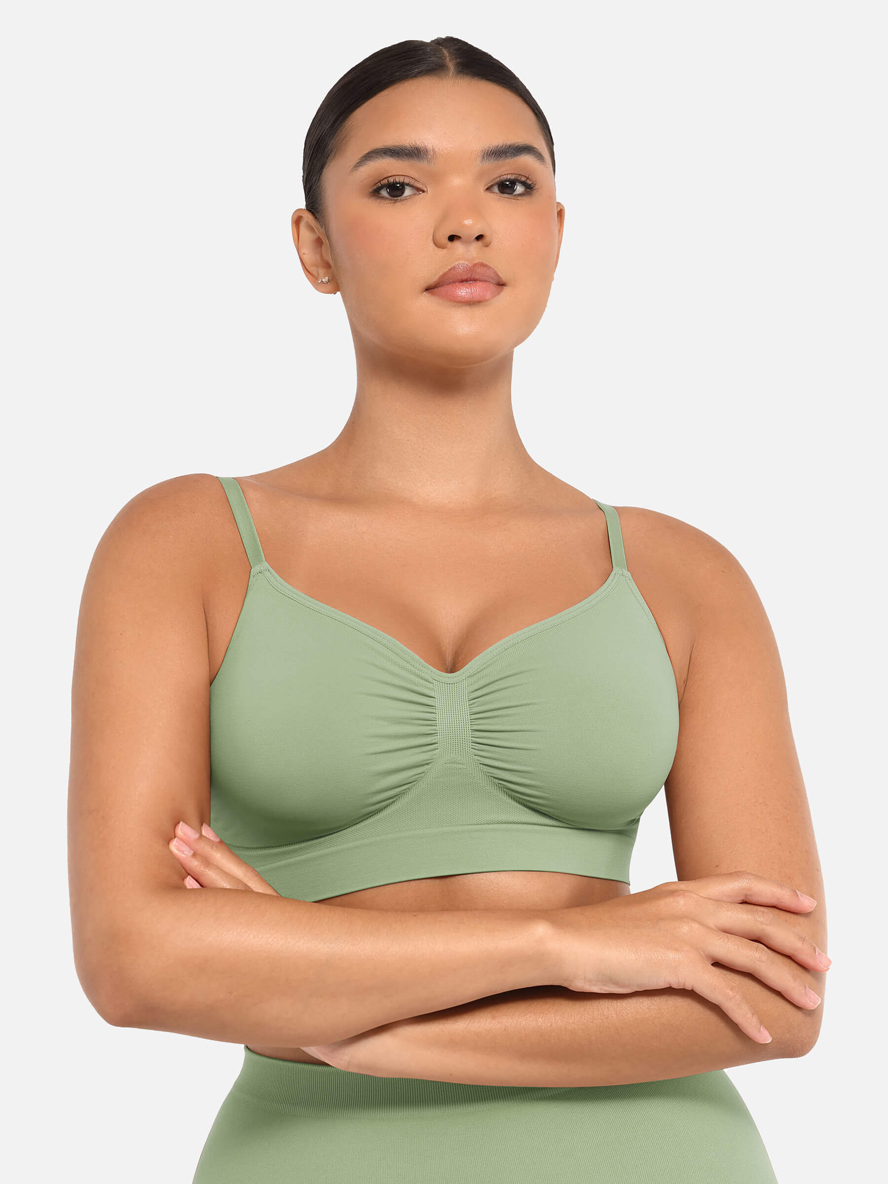 Ensemble MyCurve soutien-gorge sans armatures & culotte gainante taille haute sans coutures