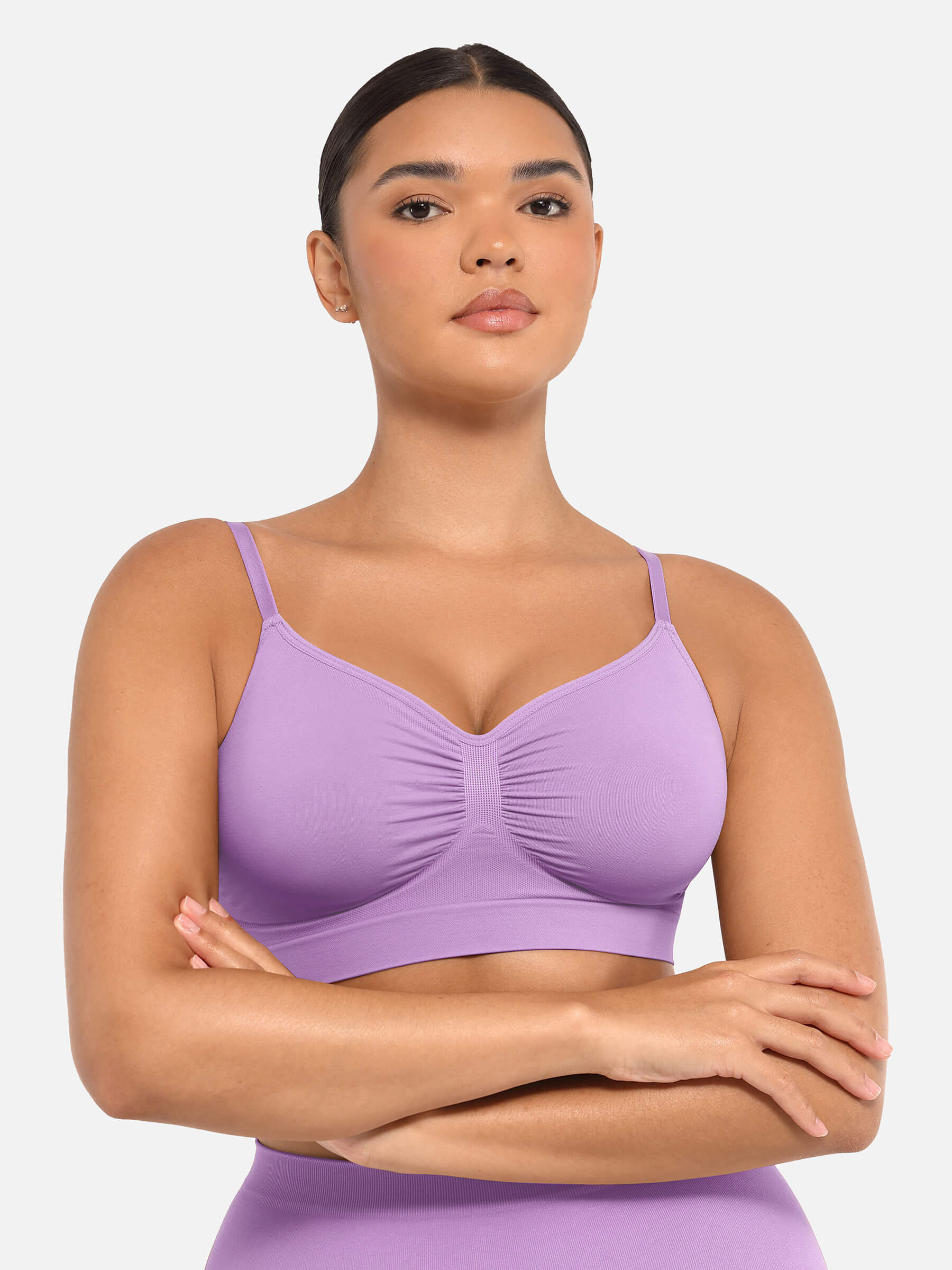 Ensemble MyCurve soutien-gorge sans armatures & culotte gainante taille haute sans coutures