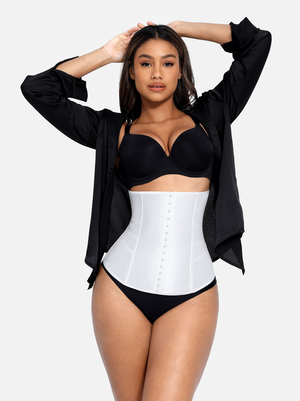 Faja moldeadora de cintura MyCurve para mujer: corsé de malla con varillas de acero