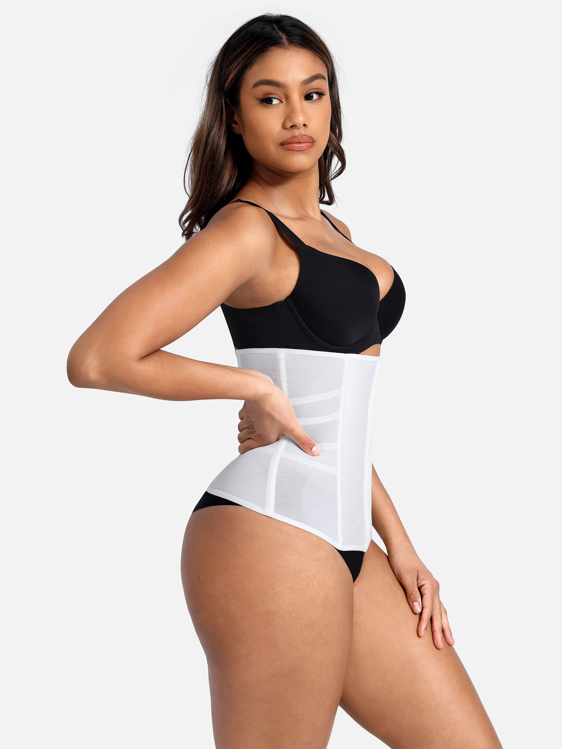 Ceinture gainante MyCurve pour femme – corset sculptant en mesh avec baleines en acier