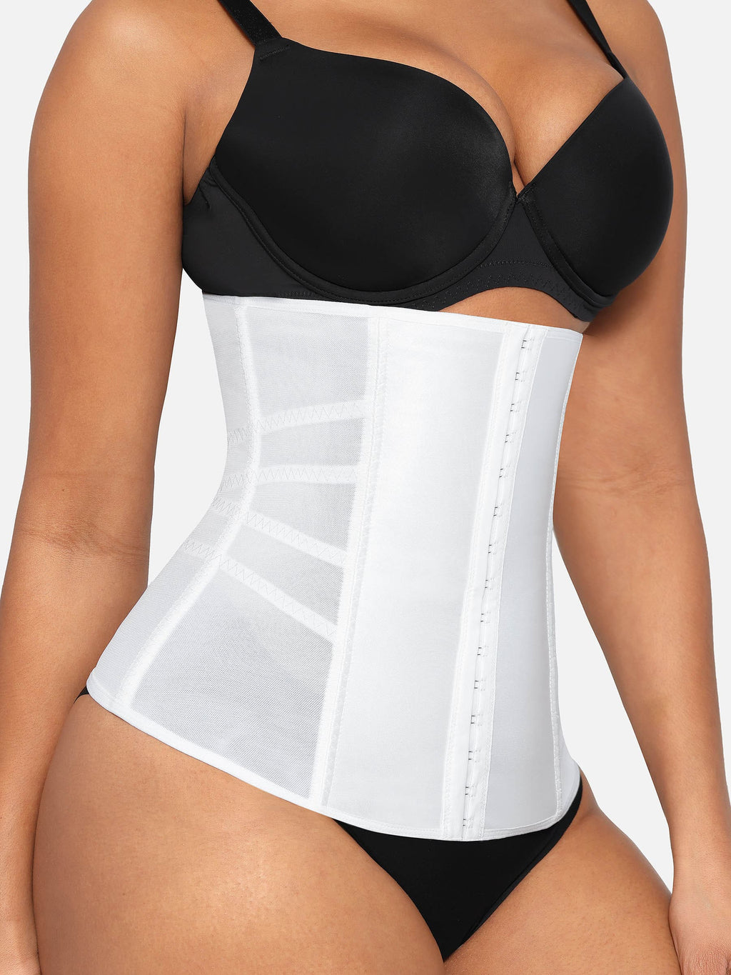 Faja moldeadora de cintura MyCurve para mujer: corsé de malla con varillas de acero