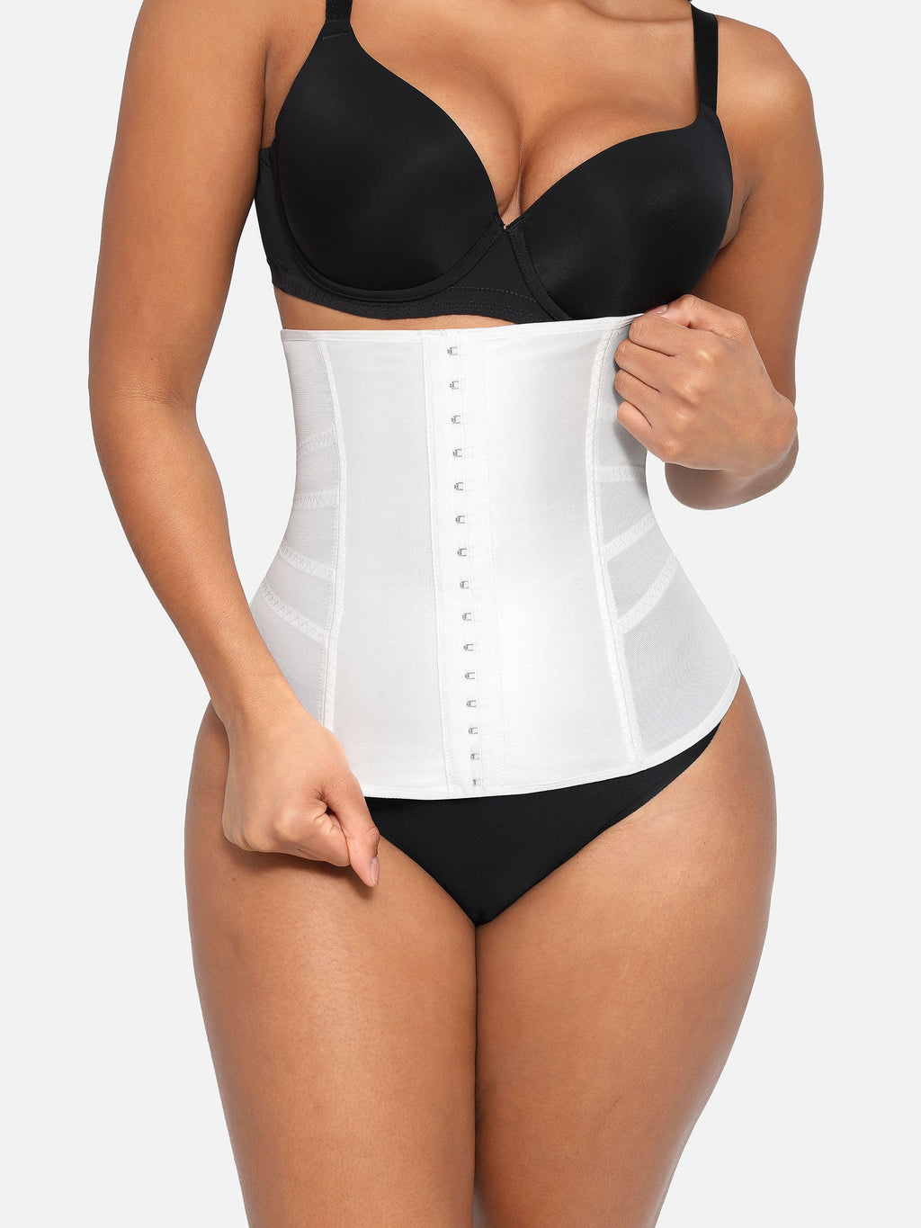 Faja moldeadora de cintura MyCurve para mujer: corsé de malla con varillas de acero