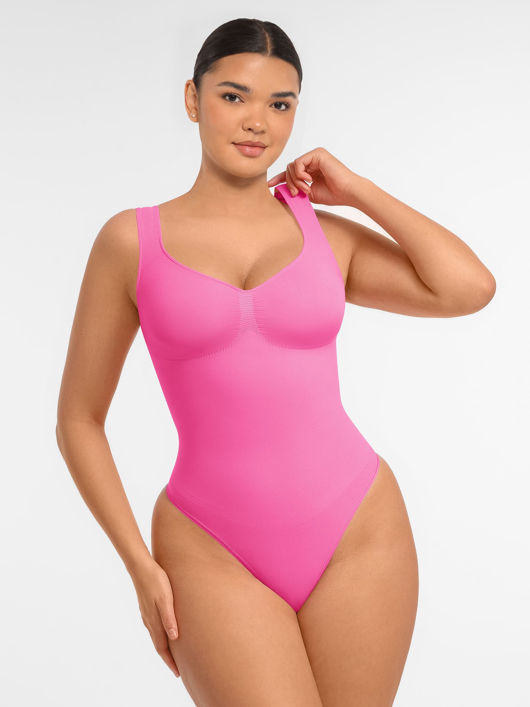 MyCurve Tummy Control Seamless Wide Strap Bodysuit