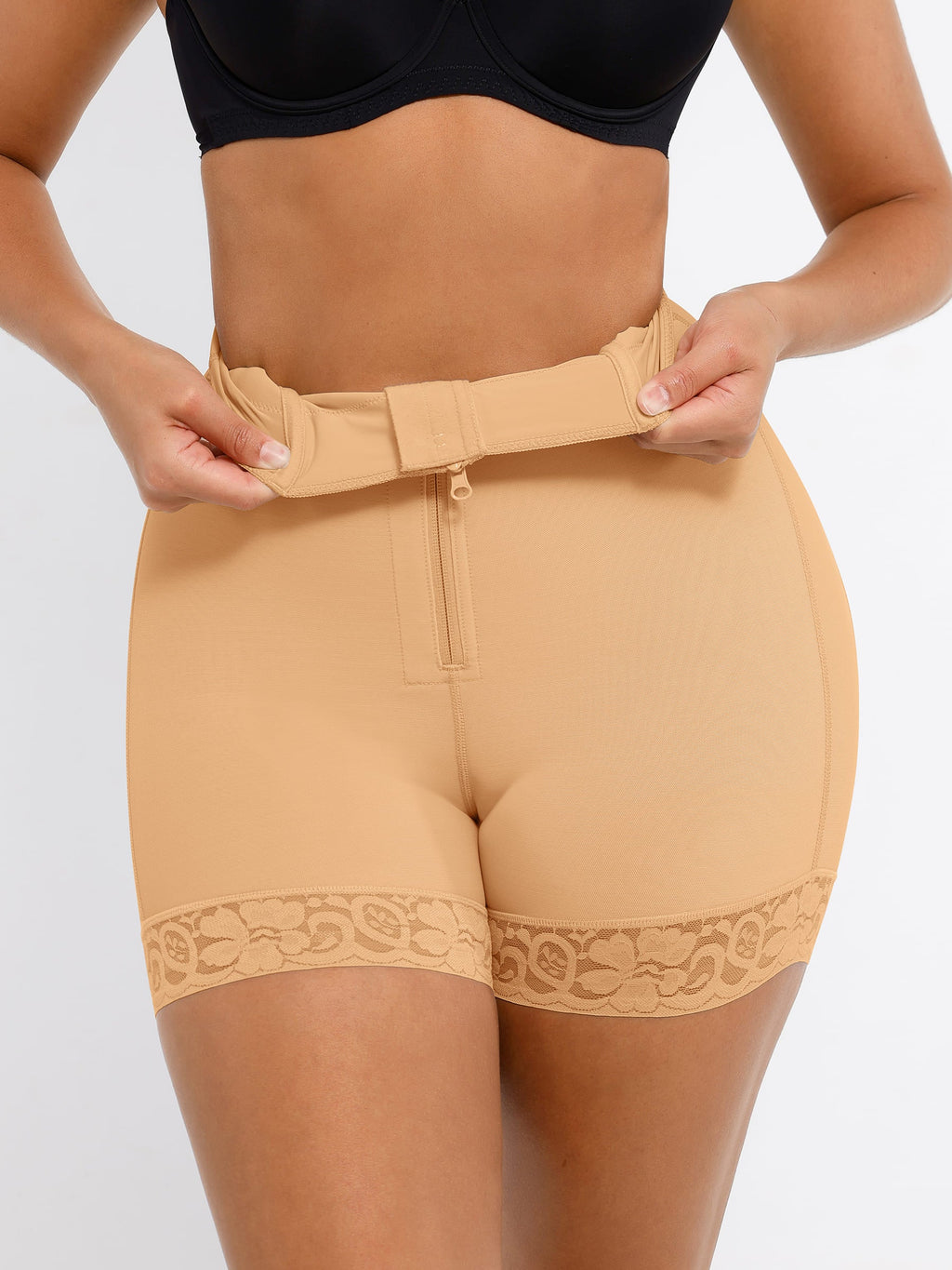 MyCurve Tummy Control Shaping Shorts Butt Lifter with Clasps and Zipper