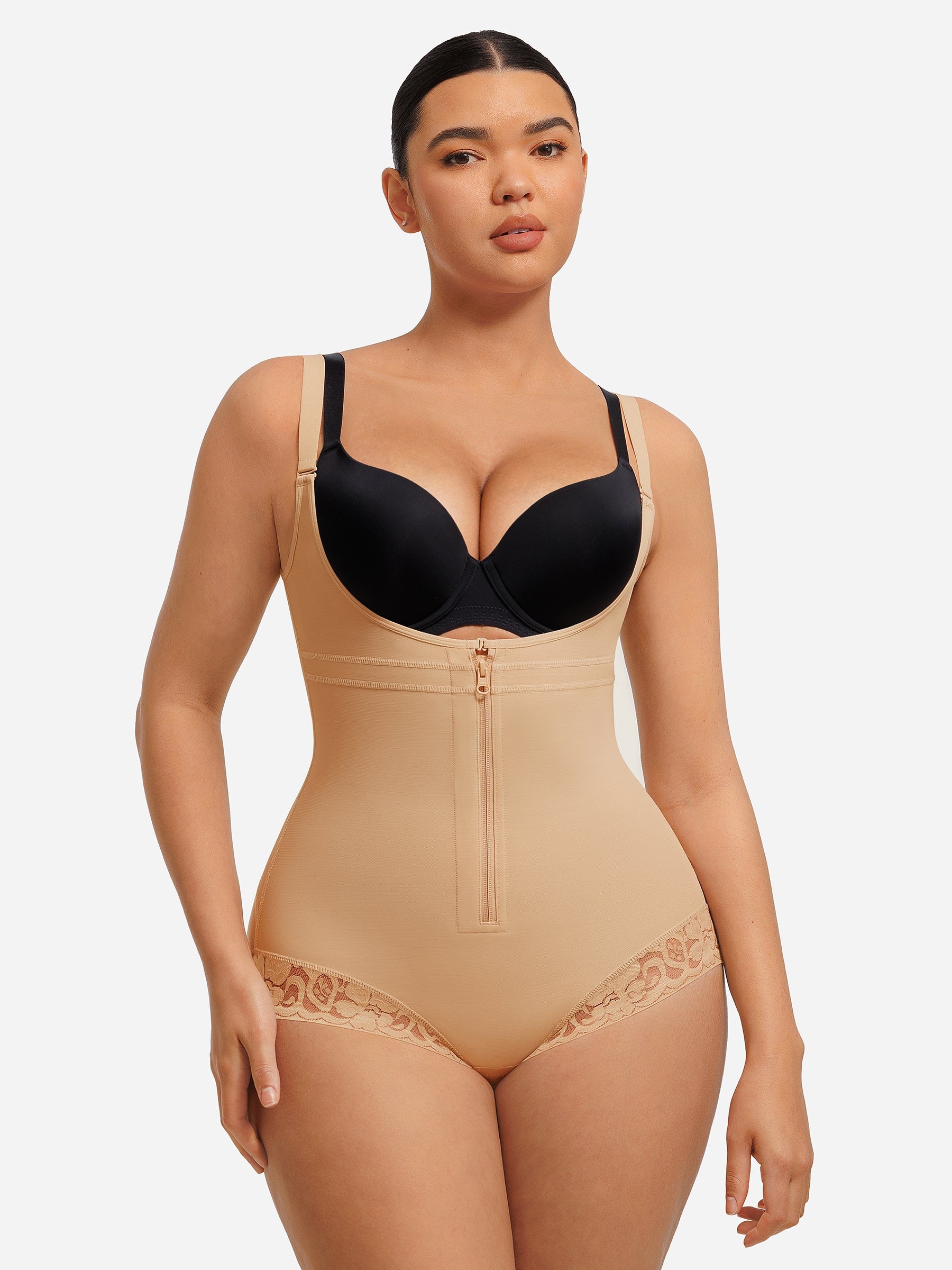 Body gainant MyCurve à décolleté U plongeant, fermeture zippée réglable à l’avant
