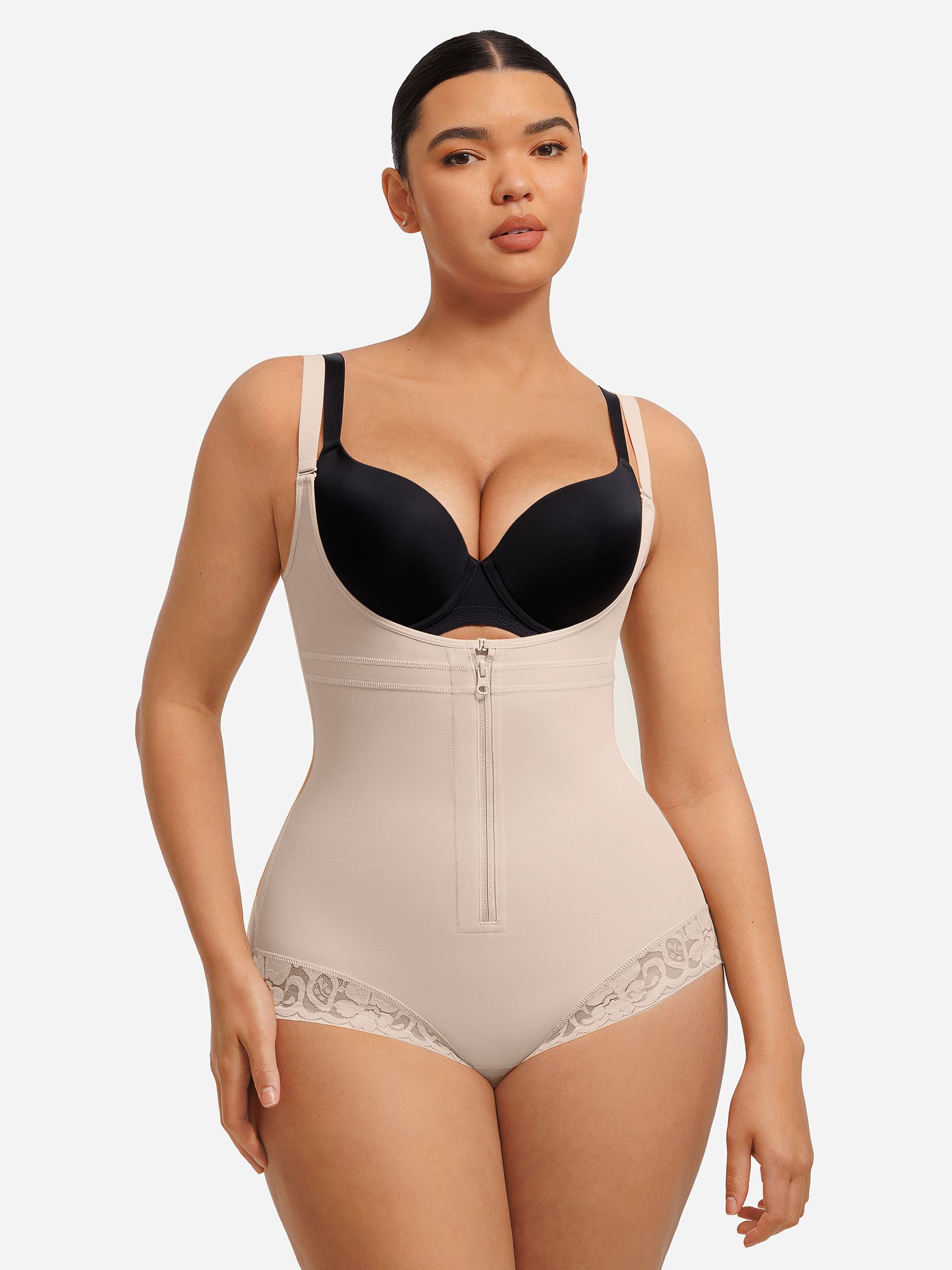Body gainant MyCurve à décolleté U plongeant, fermeture zippée réglable à l’avant